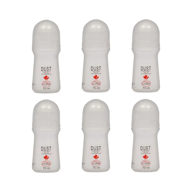 Desodorante Roll-On Crysal 70Ml Dust - Kit Com 6Un