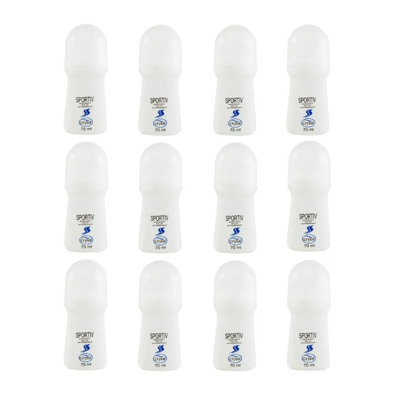Desodorante Roll-On Crysal 70Ml Sportiv - Kit Com 12Un