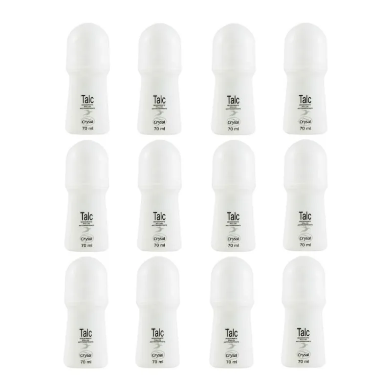 Desodorante Roll-On Crysal 70Ml Talc - Kit Com 12Un