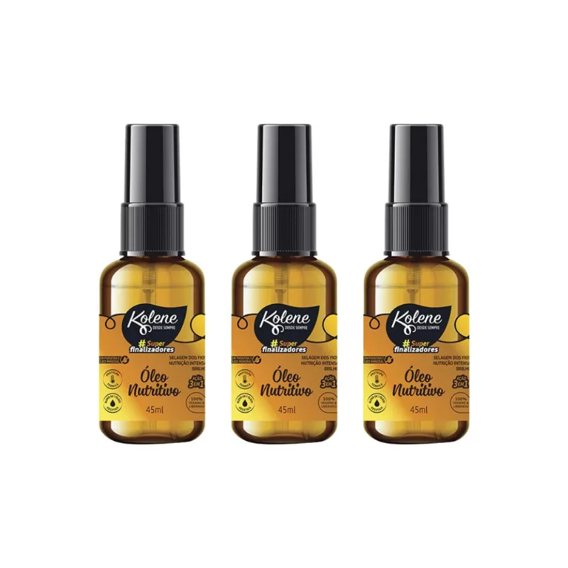 Oleo Capilar Kolene 45ml Nutritivo - Kit c/ 3un