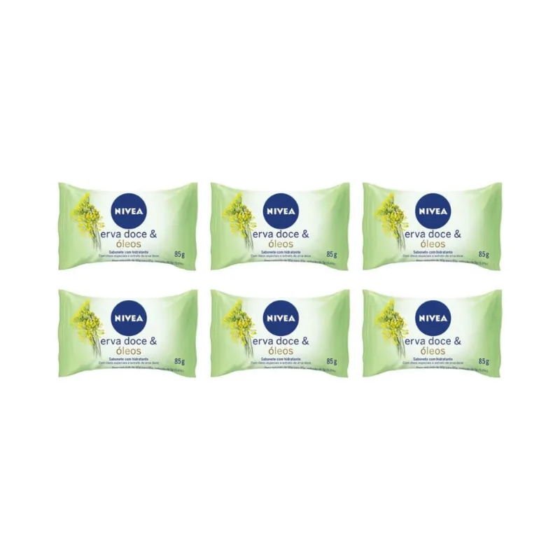 Sabonete Nivea 85G Erva Doce - Kit C/6Un