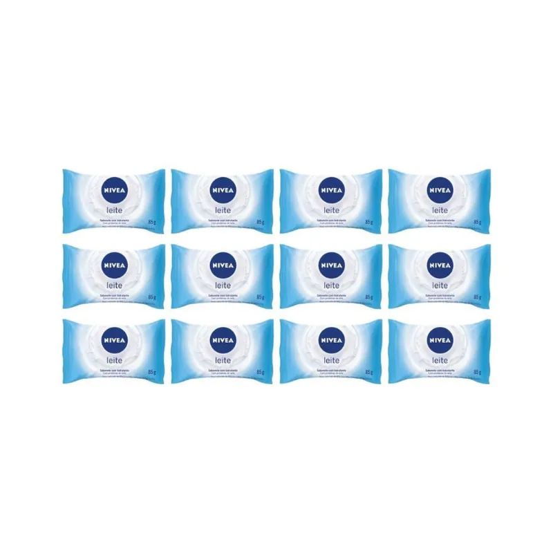 Sabonete Nivea 85G Proteina Leite - Kit C/12Un