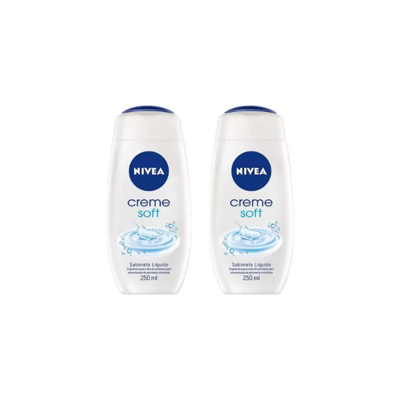 Sabonete Liquido Nivea 250Ml Creme Soft - Kit C/2Un