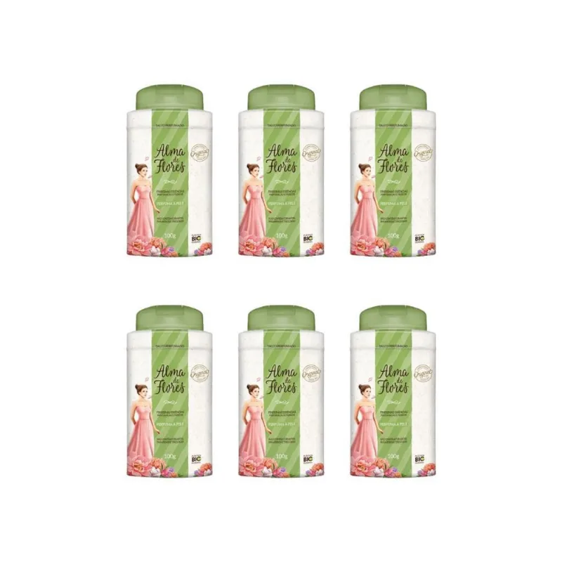 Talco Alma De Flores 100G Finiss Essencias Classico-Kit C6Un