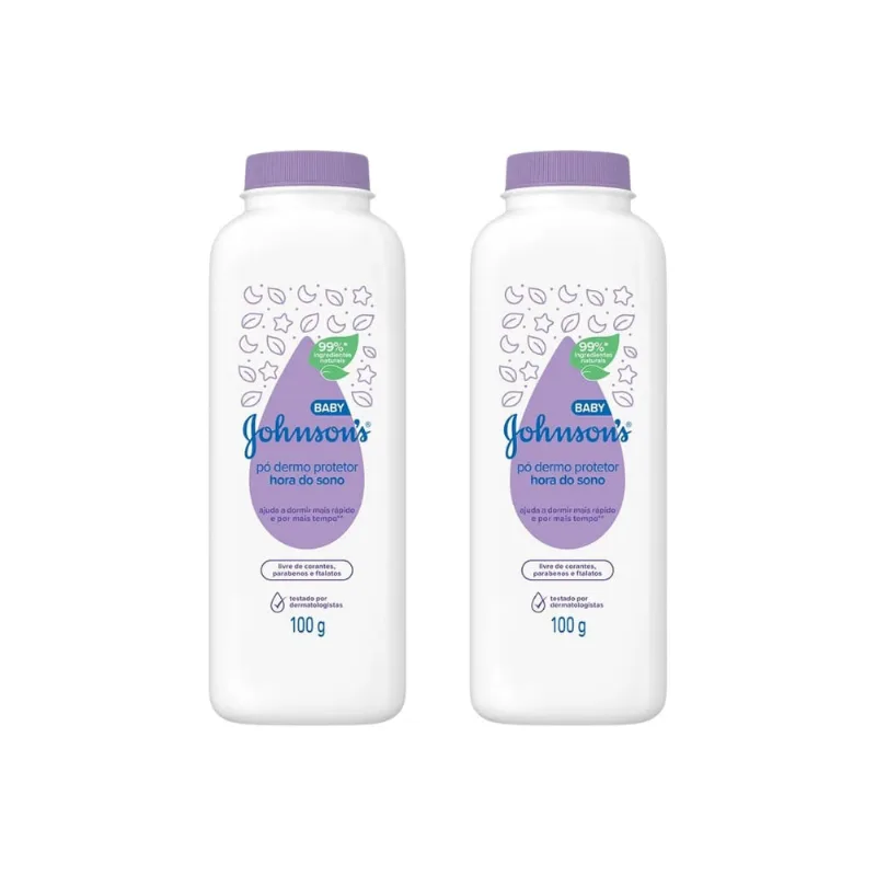 Talco Johnsons Baby Hora do Sono 100g - Kit c/ 2un