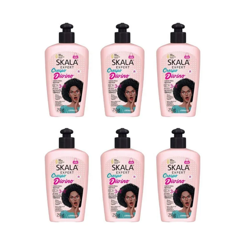 Creme Para Pentear Skala Crespo Divino 250G - Kit Com 6Un