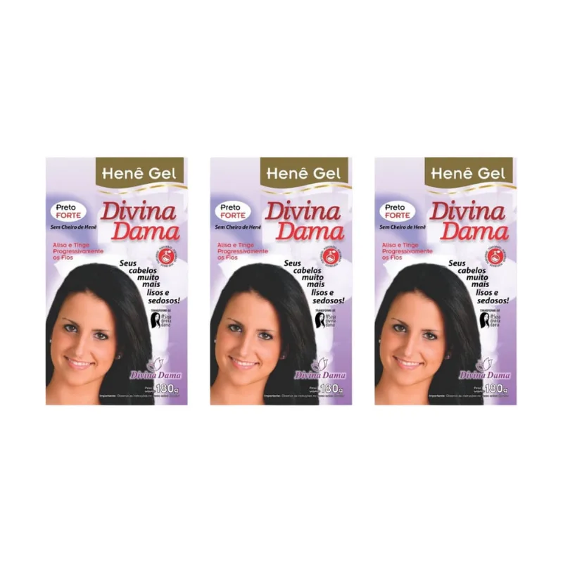 Hene Divina Dama 180g Gel Pouch Forte - Kit c/ 3un