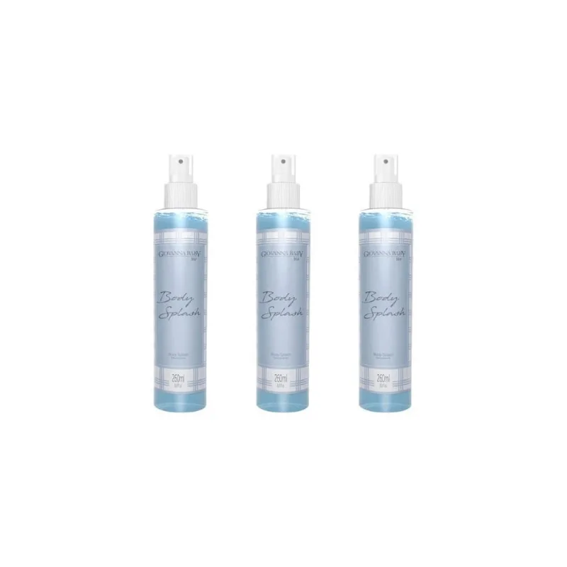 Colonia Giovanna Baby Body Splash 260Ml Blue-Kit C/3Un