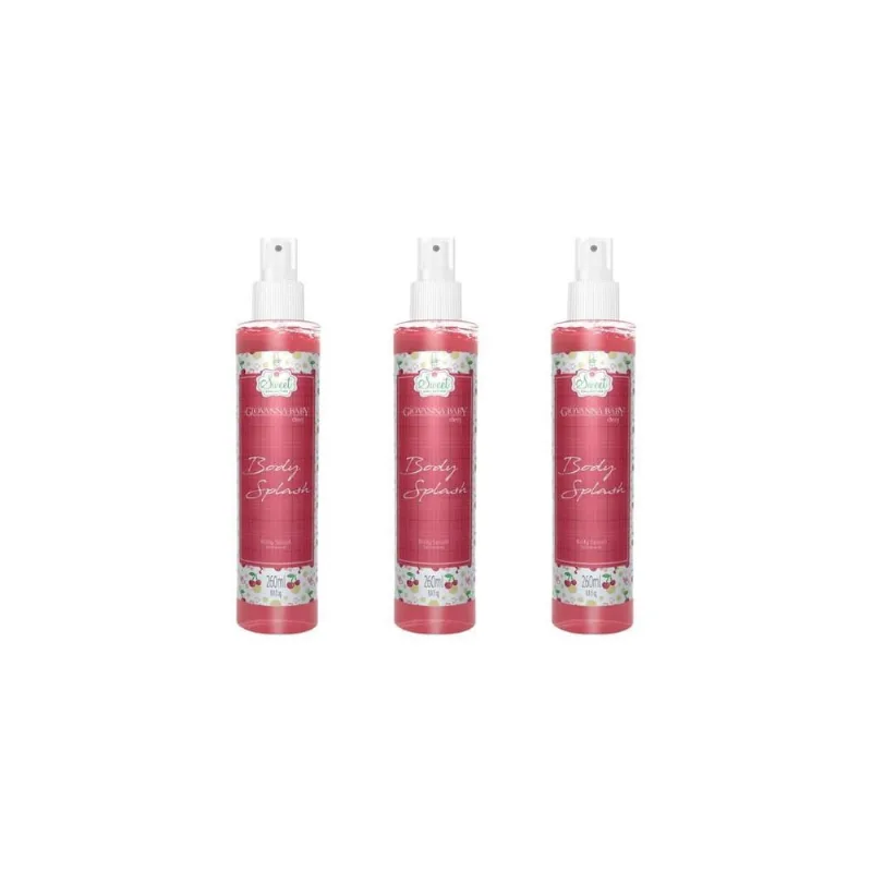 Colonia Giovanna Baby Body Splash 260Ml Cherry-Kit C/3Un