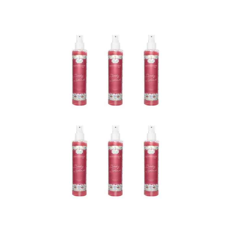 Colonia Giovanna Baby Body Splash 260Ml Cherry - Kit Com 6Un