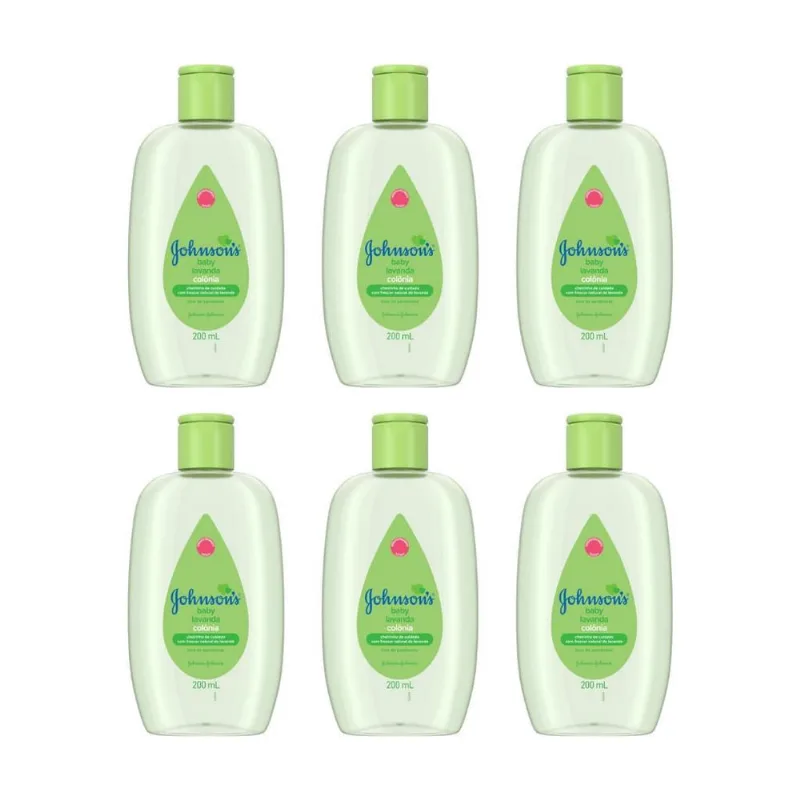 Colonia Johnsons Baby 200Ml Lavanda - Kit Com 6Un