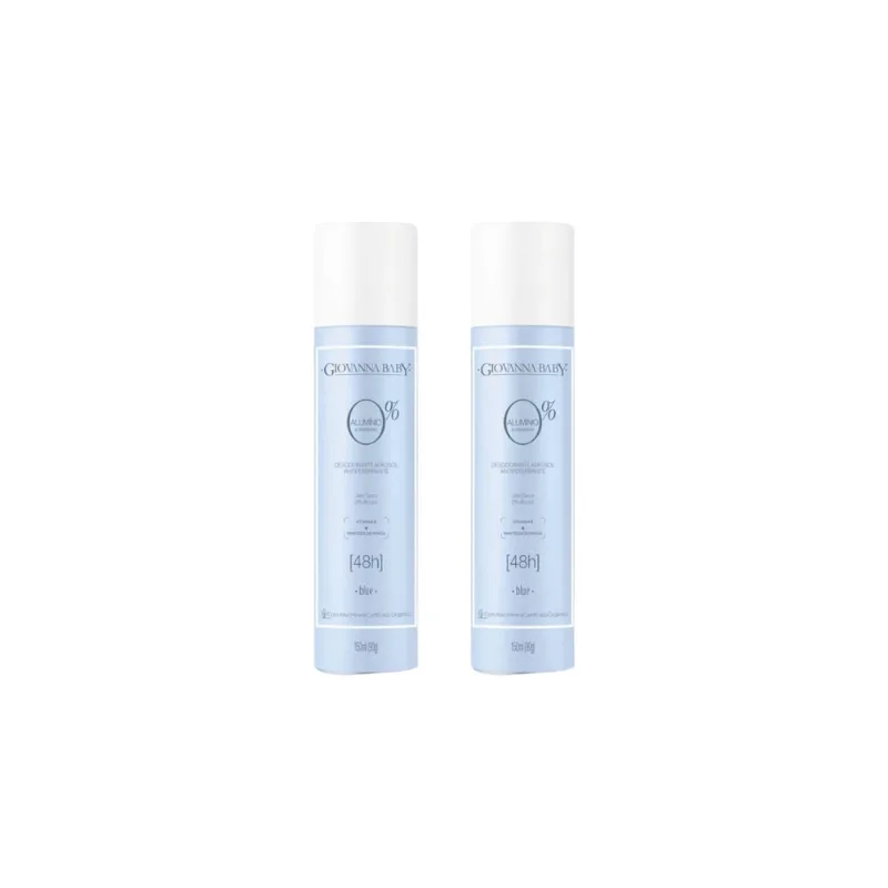 Desodorante Aero Giovanna Baby 150ml 0% Aluminio Blue - 2un