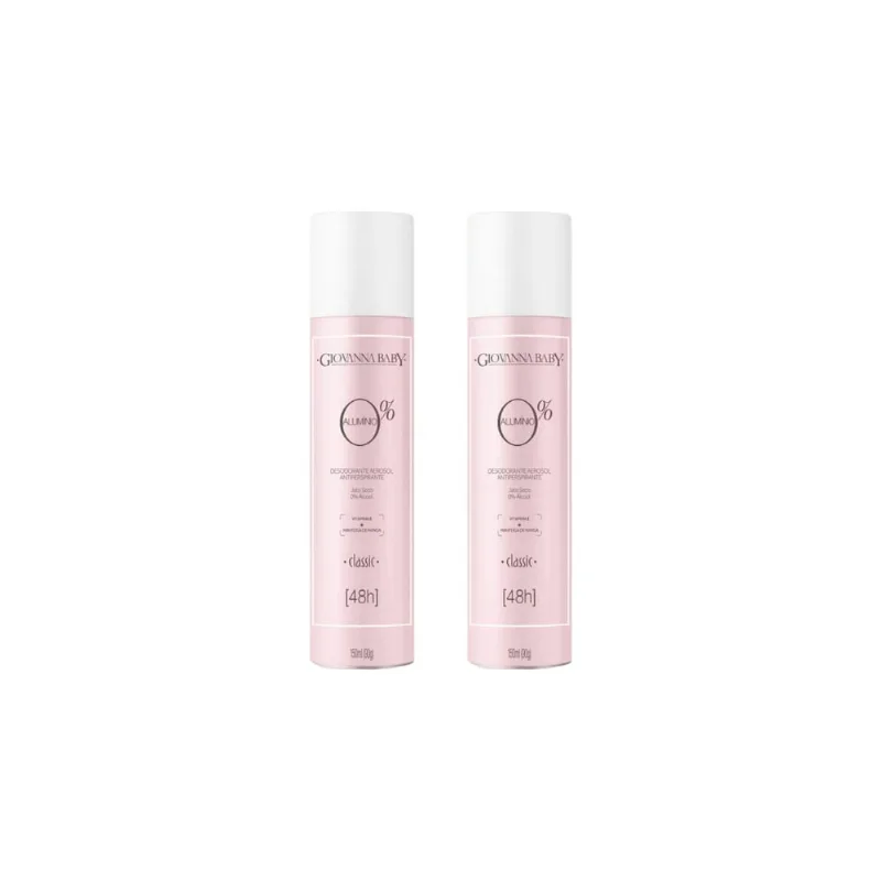 Desodorante Aero Giovanna Baby 150ml 0% Aluminio Classic-2un