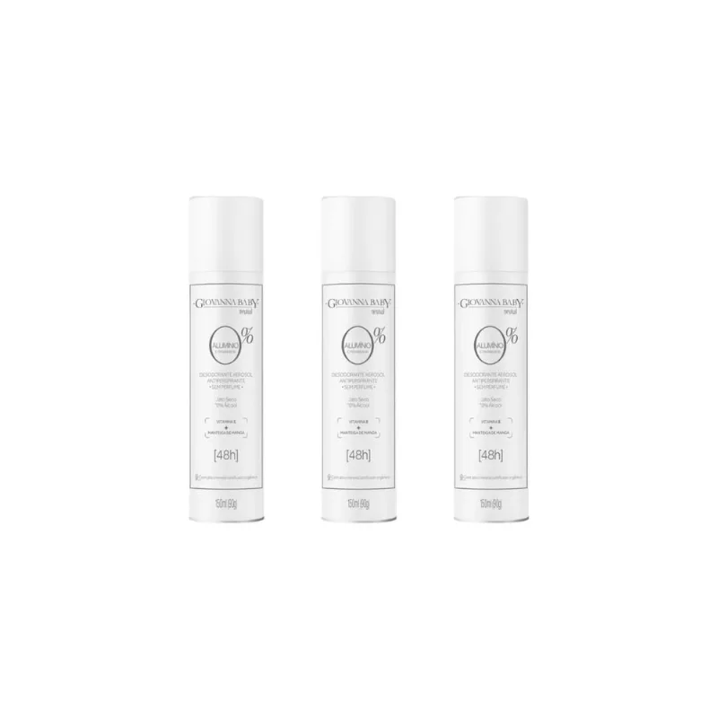 Desodorante Aero Giovanna Baby 150ml 0% Aluminio Neutral-3un