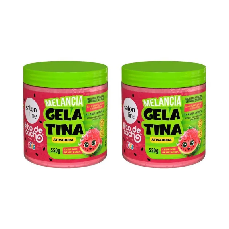 Gelatina Cap Salon Line 550G Todecacho Kids Melancia-Kit 2Un