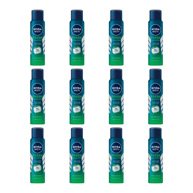 Desodorante Aero Nivea 150ml Masc Antibac fr Sensation-12un