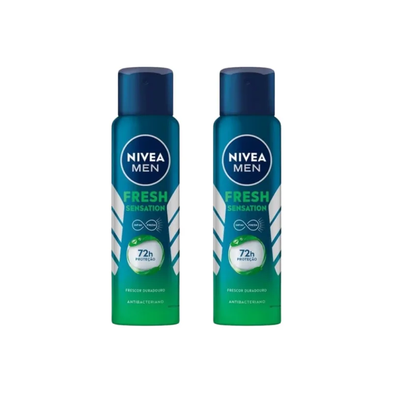 Desodorante Aero Nivea 150ml Masc Antibac fr Sensation - 2un