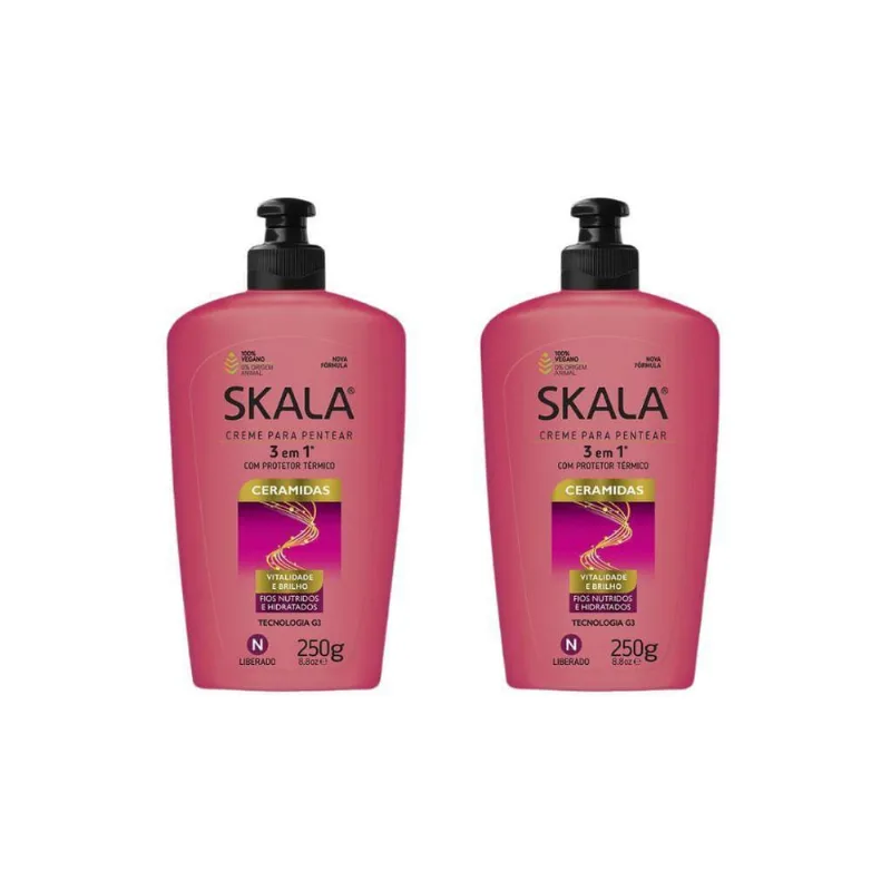 Creme Para Pentear Skala Ceramidas 250G - Kit Com 2Un