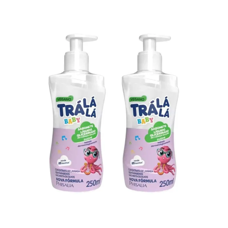 Sabonete Liquido Tra La La Baby 250Ml Suave - Kit Com 2Un