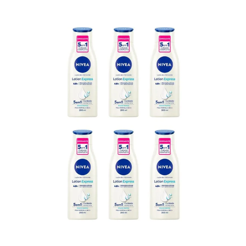 Hidratante Corporal Nivea 200ML Lotion - Kit c/ 6un