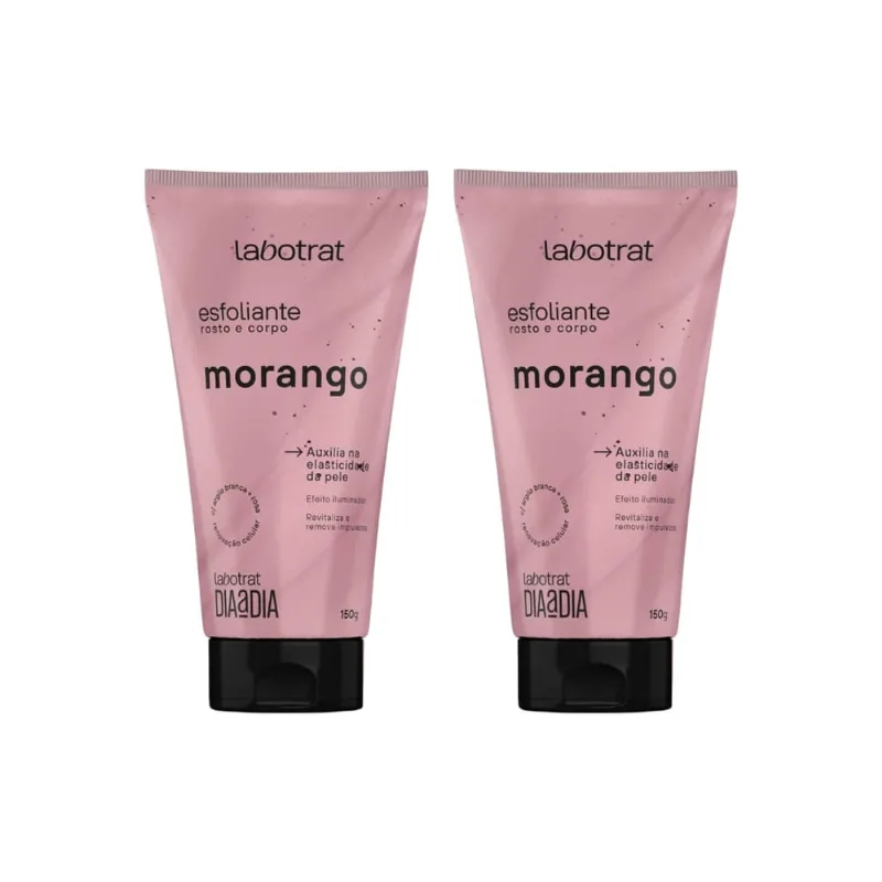 Esfoliante Labotrat Corpo e Rosto 150g Morango - Kit c/ 2un