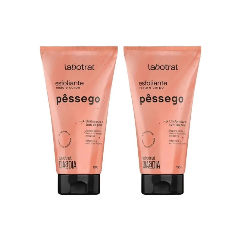 Esfoliante Labotrat Corpo E Rosto 150G Pessego - Kit Com 2Un