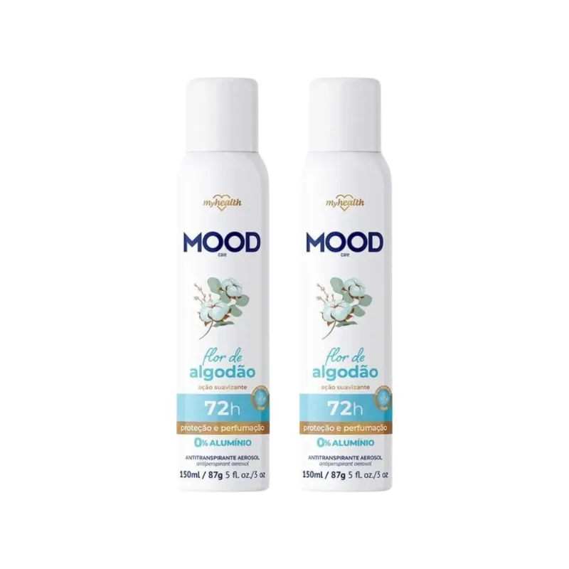Desodorante Aero Mood 150Ml Flor De Algodao - Kit C/2Un