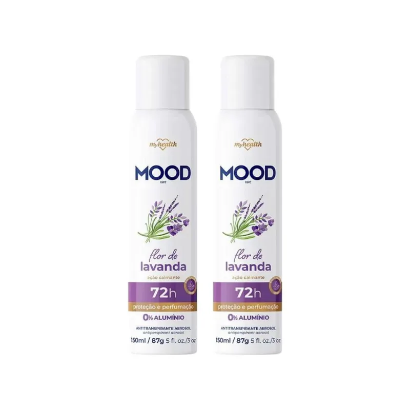 Desodorante Aero Mood 150Ml Flor De Lavanda - Kit C/2Un