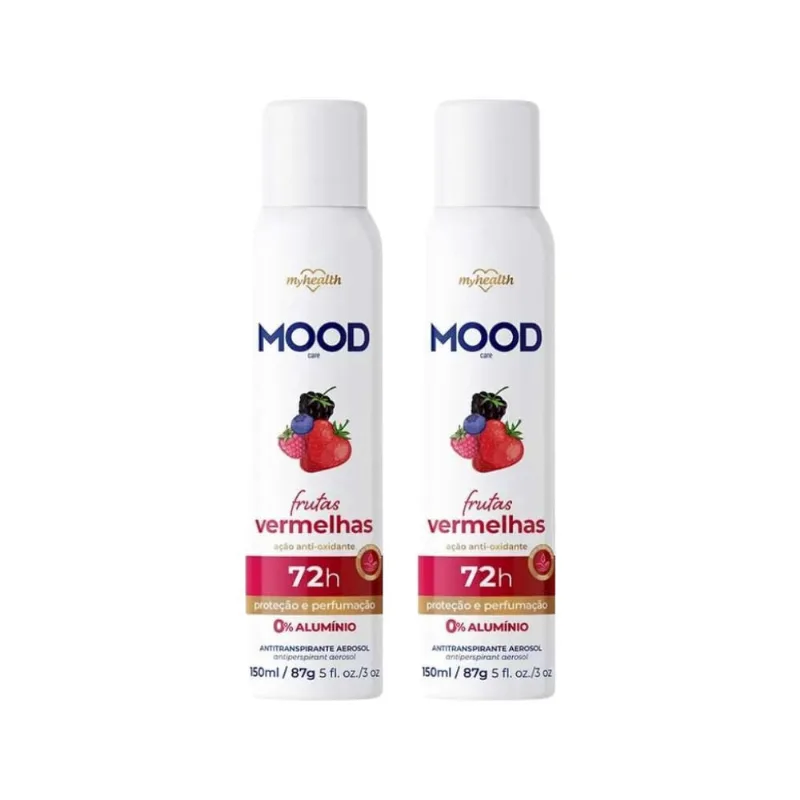 Desodorante Aero Mood 150Ml Frutas Vermelhas - Kit C/2Un