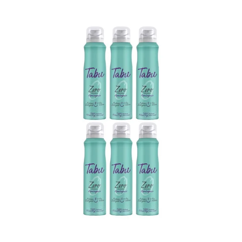 Desodorante Aero Tabu Antitr Zero Aluminio 150Ml- Kit C/6Un