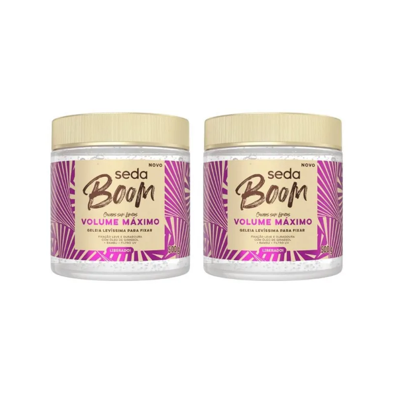 Geleia Seda Boom Volume Maximo 500G - Kit C/2Un