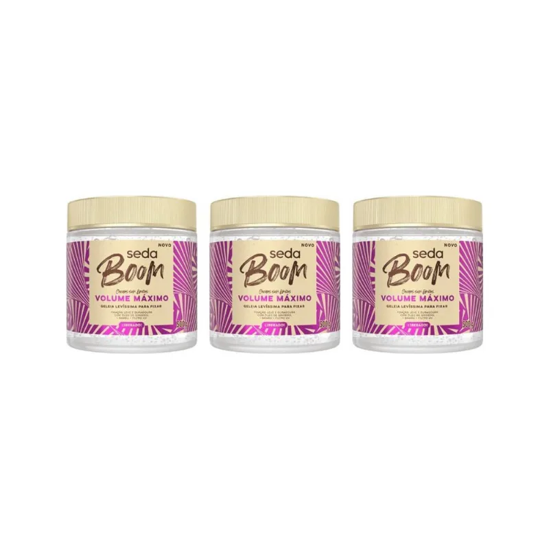Geleia Seda Boom Volume Maximo 500G - Kit C/3Un