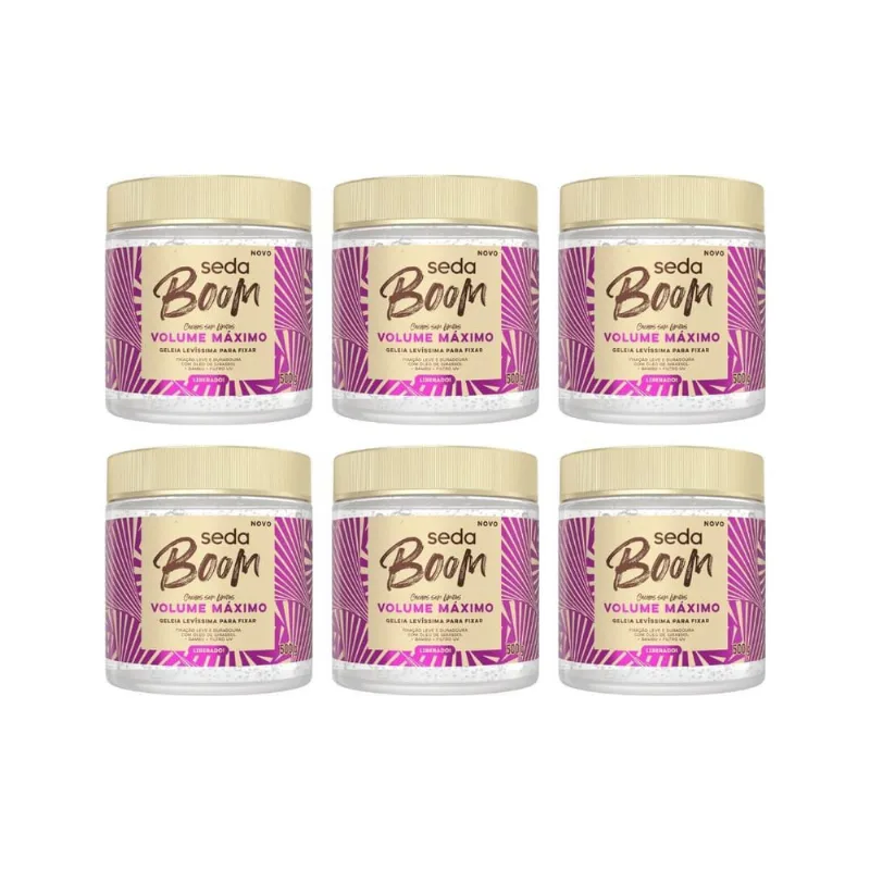 Geleia Seda Boom Volume Maximo 500G - Kit C/6Un