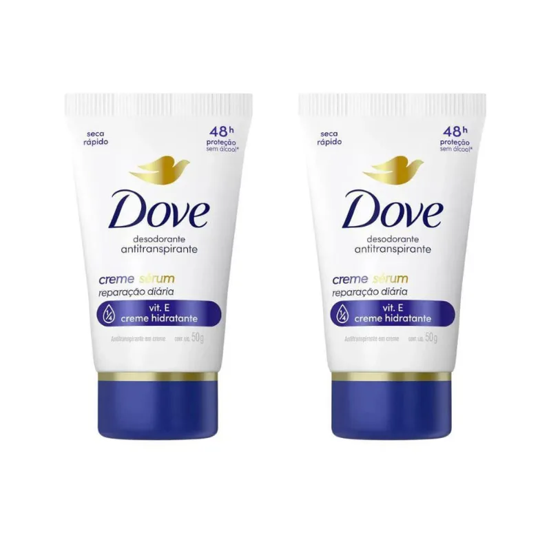 Desodorante Creme Dove Fem Repar Diaria 50G - Kit Com 2Un