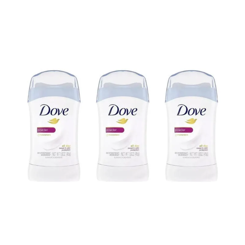 Desodorante Creme Dove Fem Stick Powder 45G - Kit Com 3Un