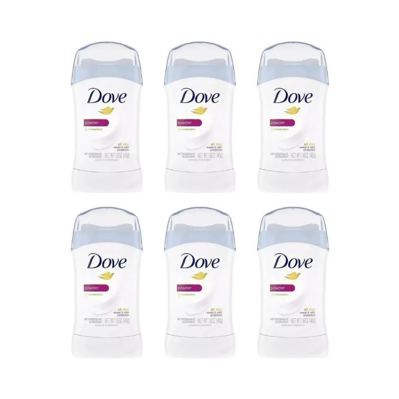 Desodorante Creme Dove Fem Stick Powder 45G - Kit Com 6Un