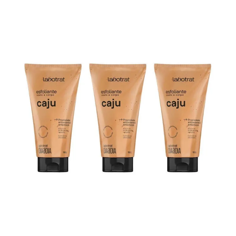 Esfoliante Labotrat Corpo E Rosto 150G Caju Dia A Dia - 3Un