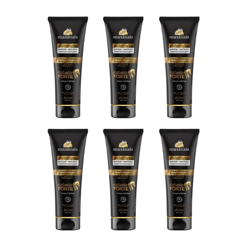 Defrizante Maxihair 250Ml Biontina Forte - Kit Com 6Un