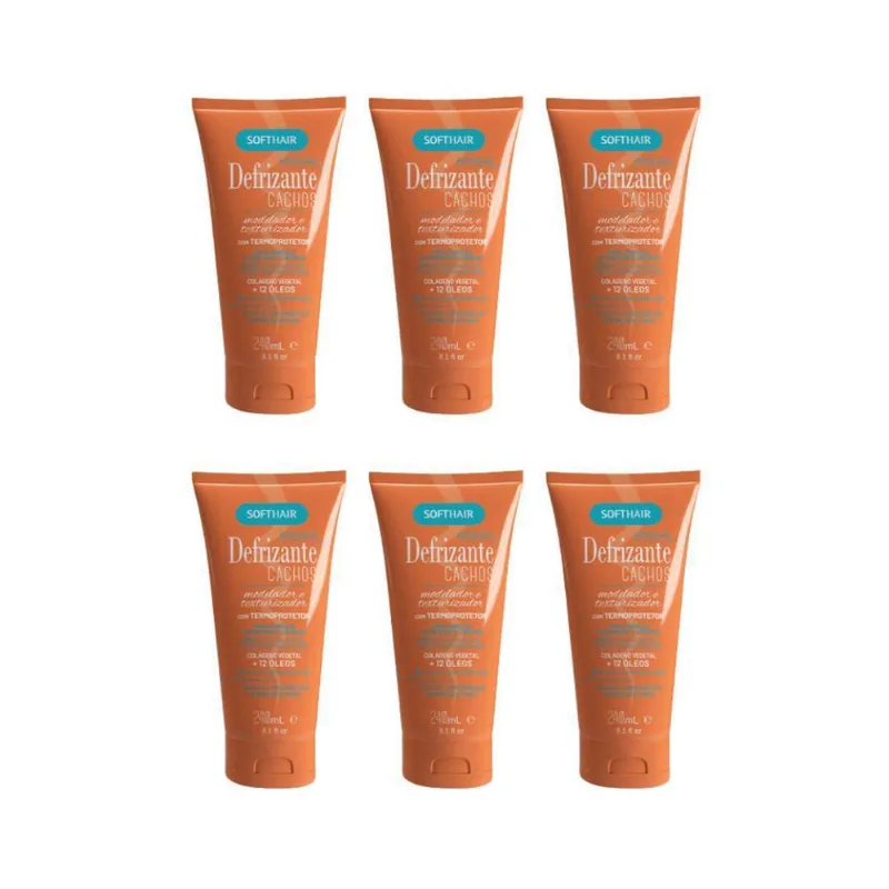 Defrizante Soft Hair 240 Ml Cachos - Kit Com 6Un