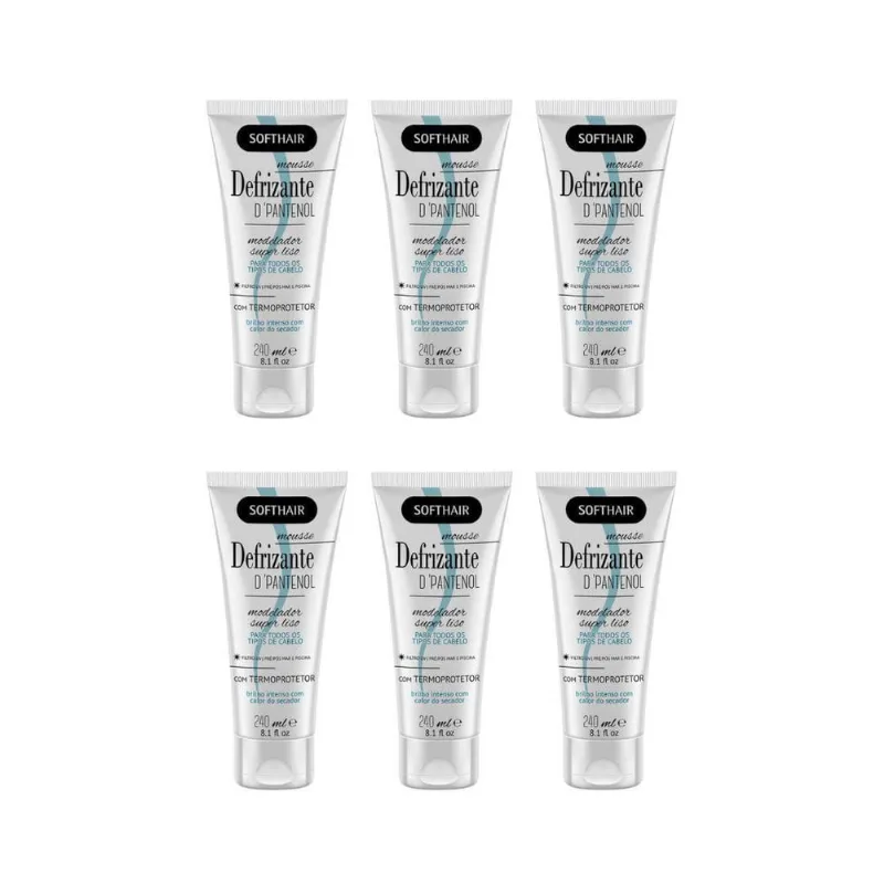 Defrizante Soft Hair 240 Ml D-Pantenol - Kit Com 6Un