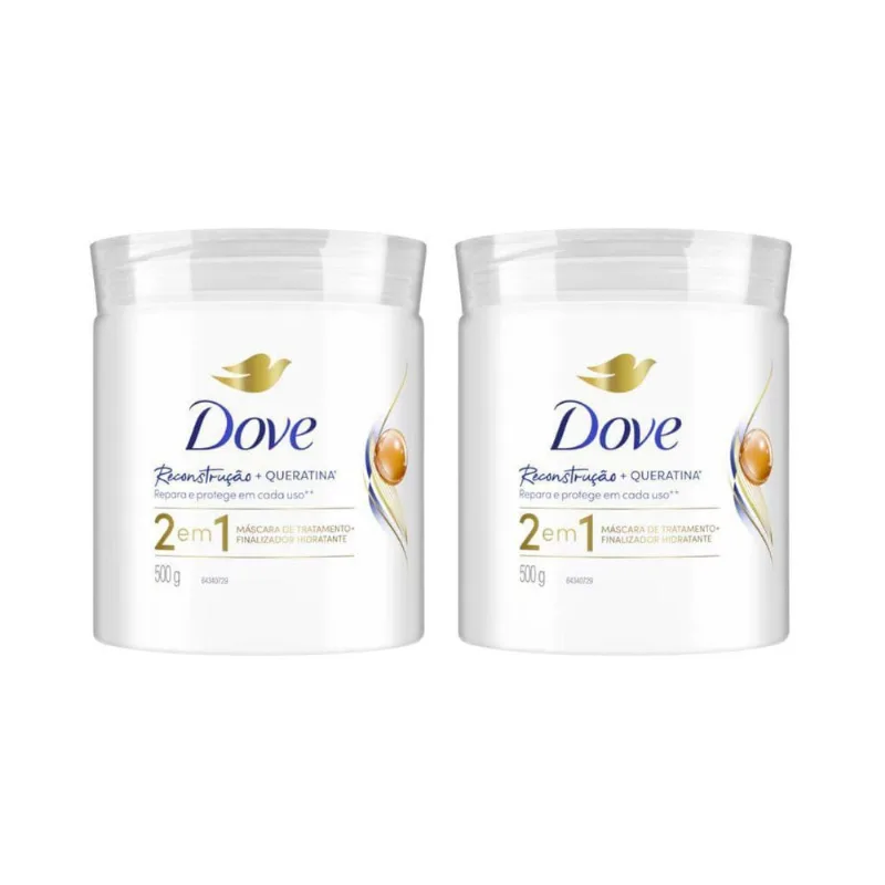 Mascara Dove 2Em1 Reconstruçao 500G - Kit Com 2Un