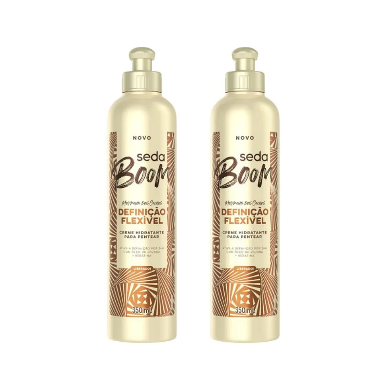 Creme Para Pentear Seda 350ml Boom Definiçao Flexivel - 2un