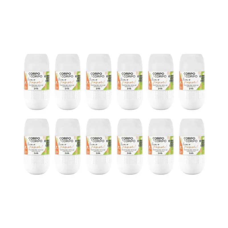 Desodorante Roll-On Corpo A Corpo Frescor 50Ml - Kit 12Un