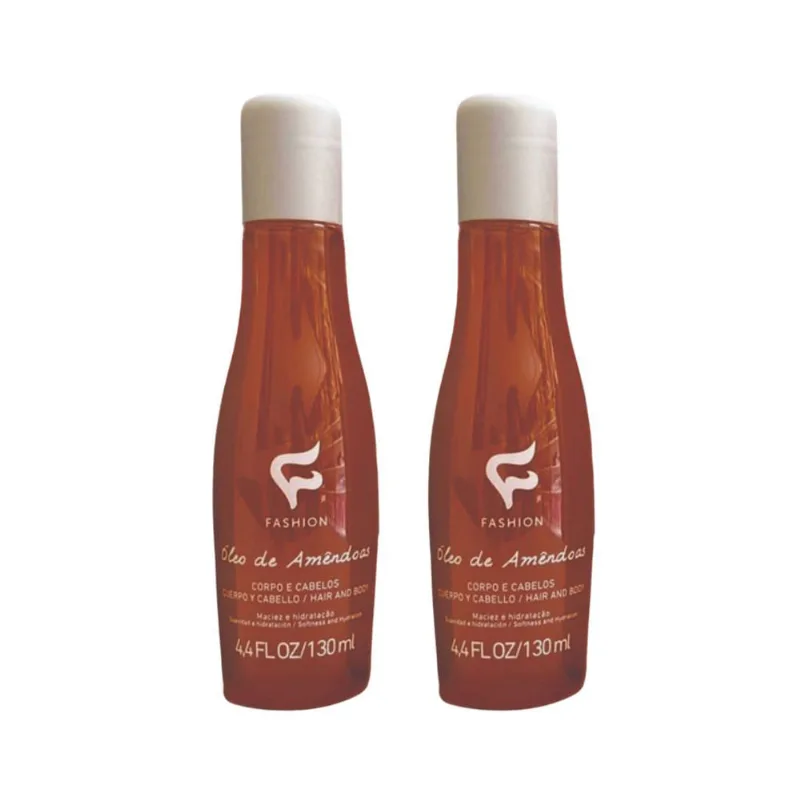 Oleo Fashion Corpo e Cabelo 130ml Amendoas - Kit c/ 2un