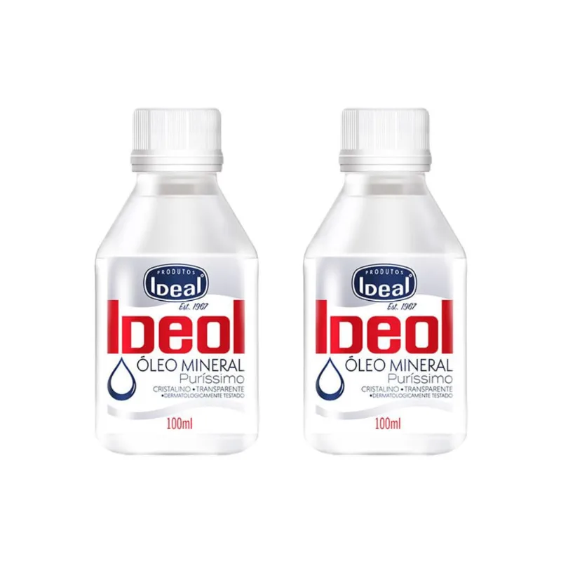 Oleo Mineral Ideal 100ml - Kit c/ 2un