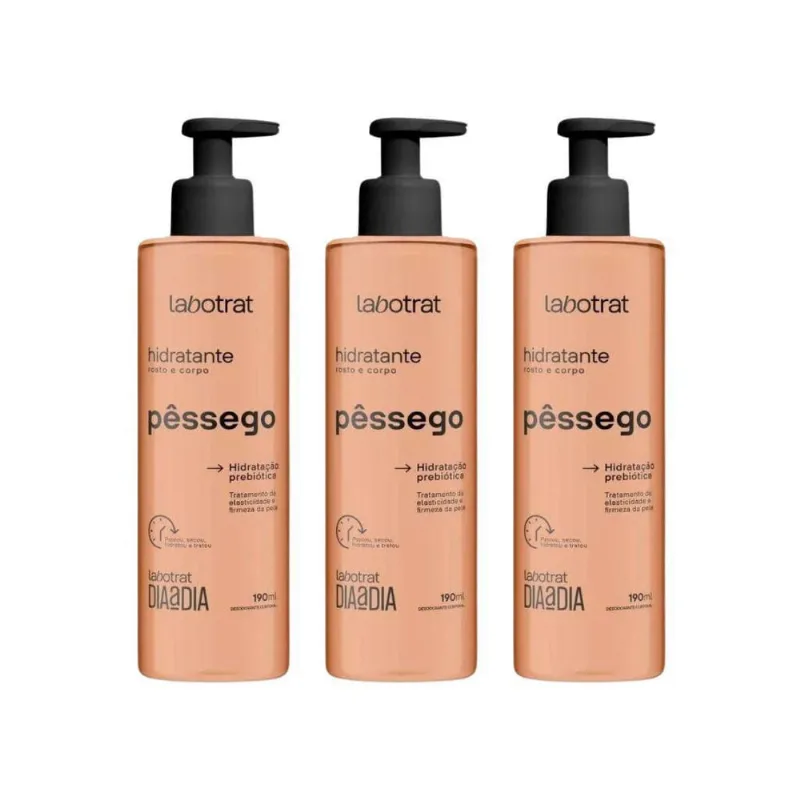 Hidratante Labotrat 190Ml Pessego - Kit Com 3Un