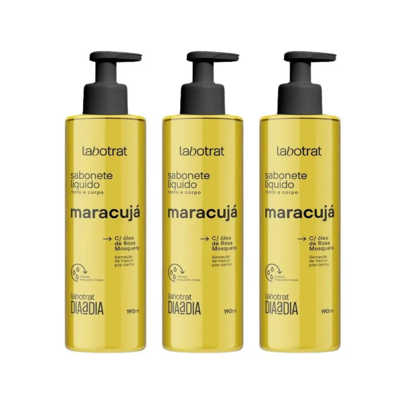 Sabonete Liquido Labotrat 190Ml Maracuja - Kit Com 3Un