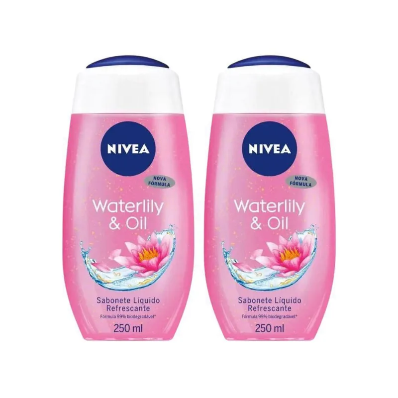 Sabonete Liquido Nivea 250Ml Water Lily Oil - Kit Com 2Un