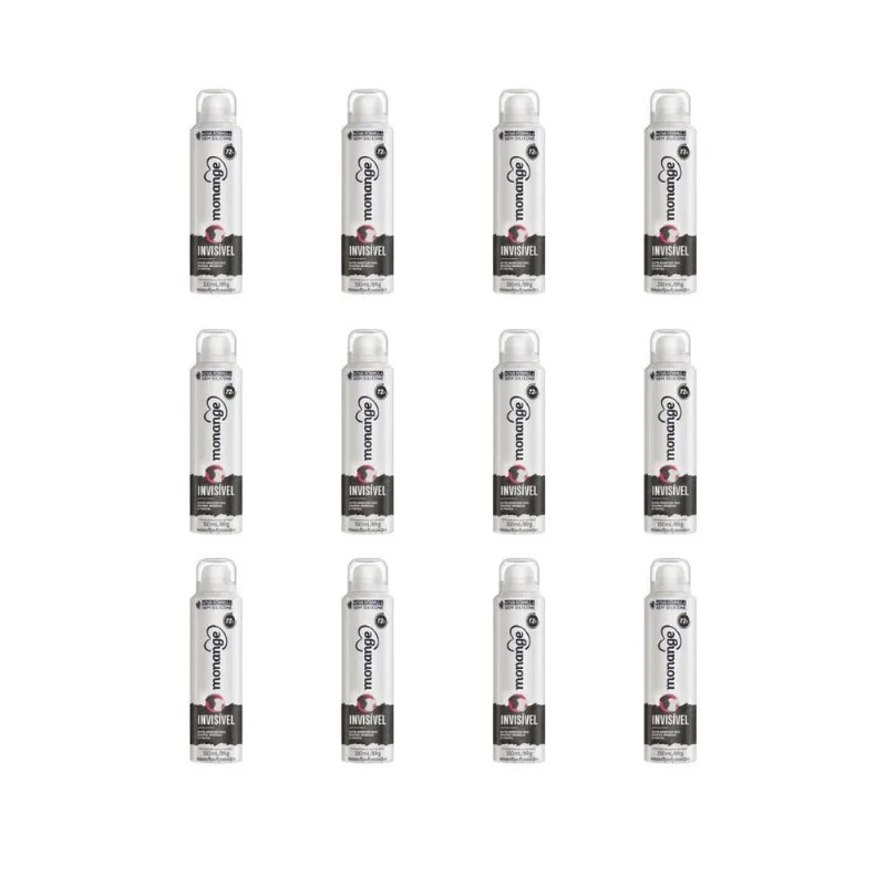 Desodorante Aero Monange 150Ml Anti Invisível-Kit C/12Un