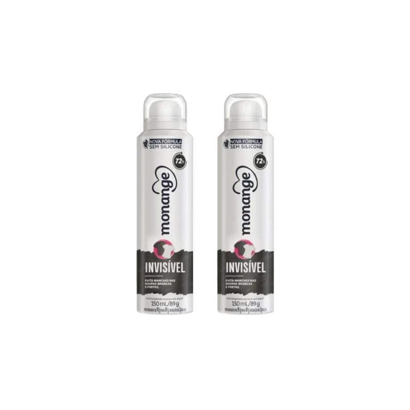 Desodorante Aero Monange 150Ml Anti Invisível-Kit C/2Un